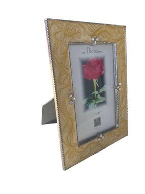 Diana Series Picture Frame Gold Silver Rhinestone 4 x 6 In